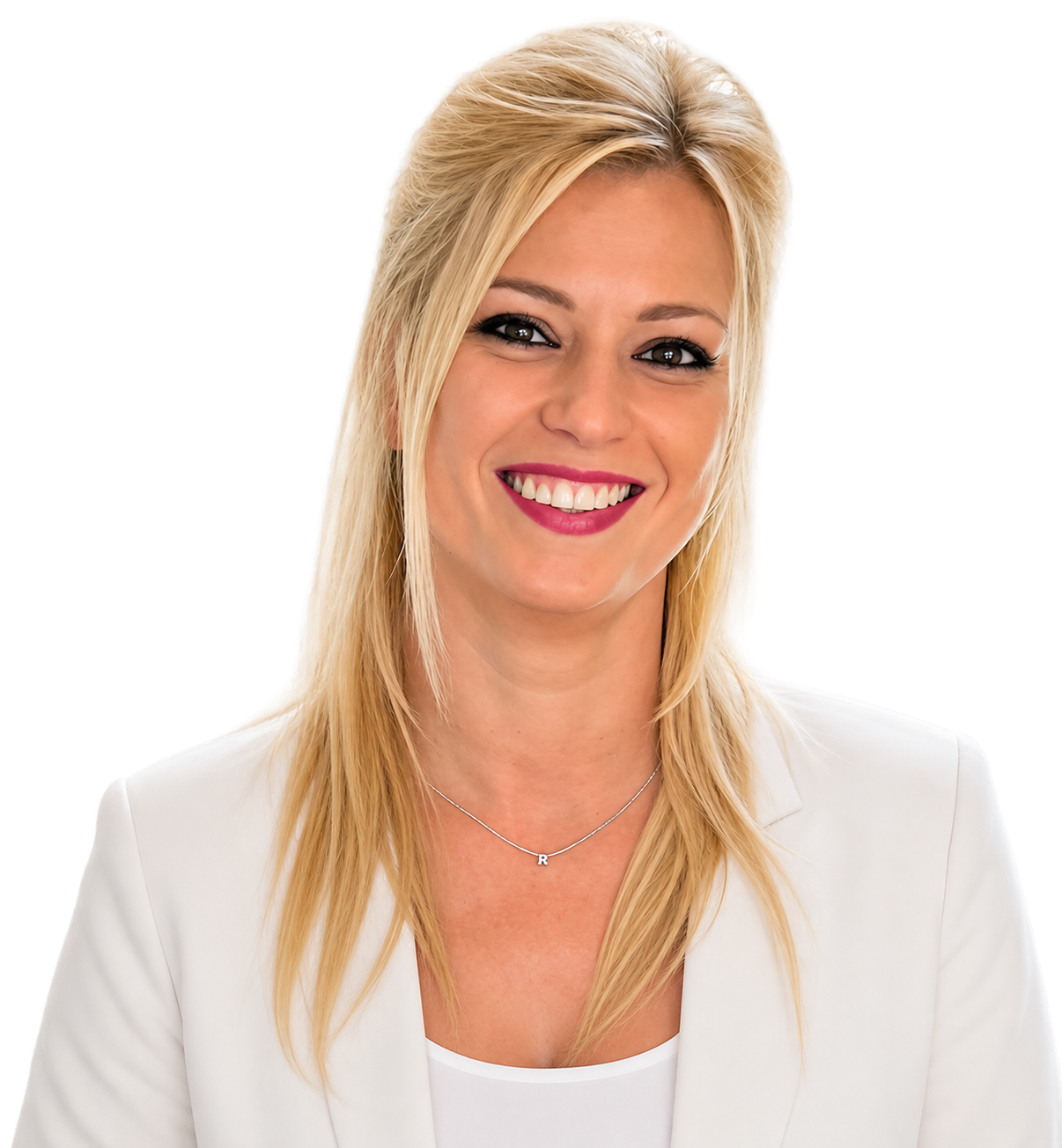 Rita Provits in a white blazer