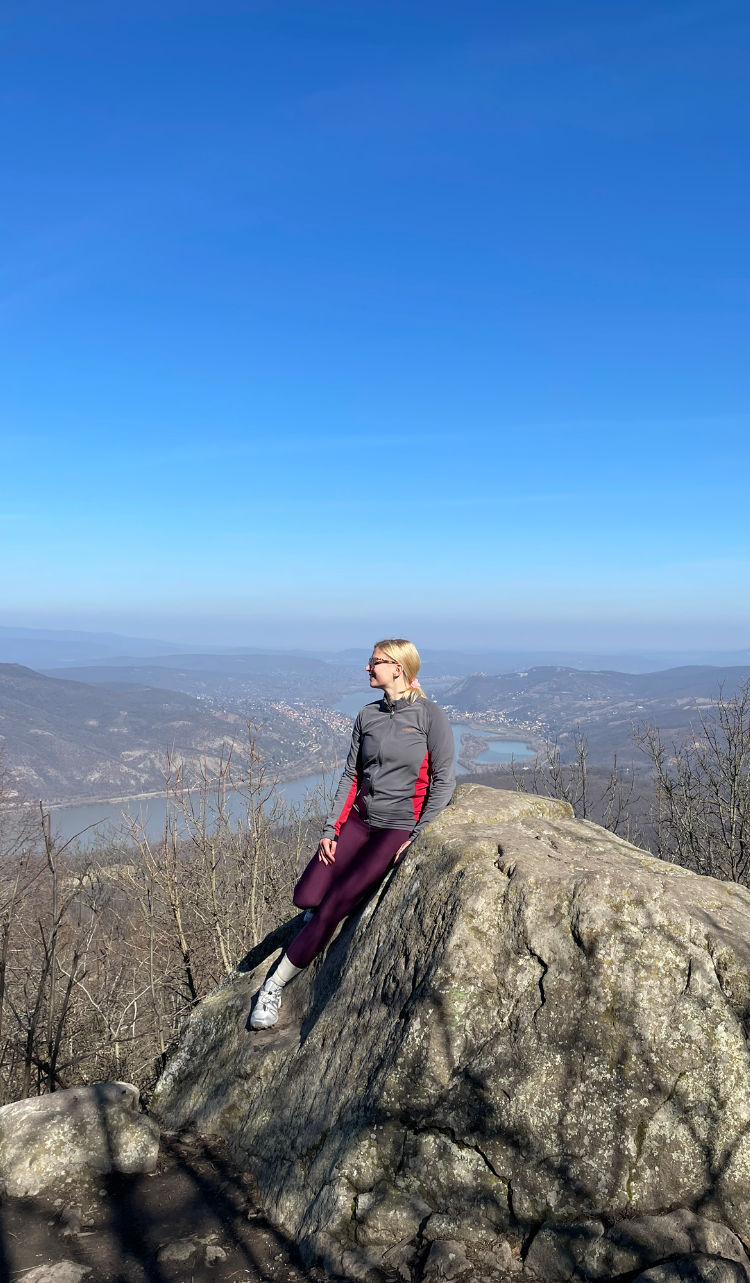 Rita on a mountain viewpoint
